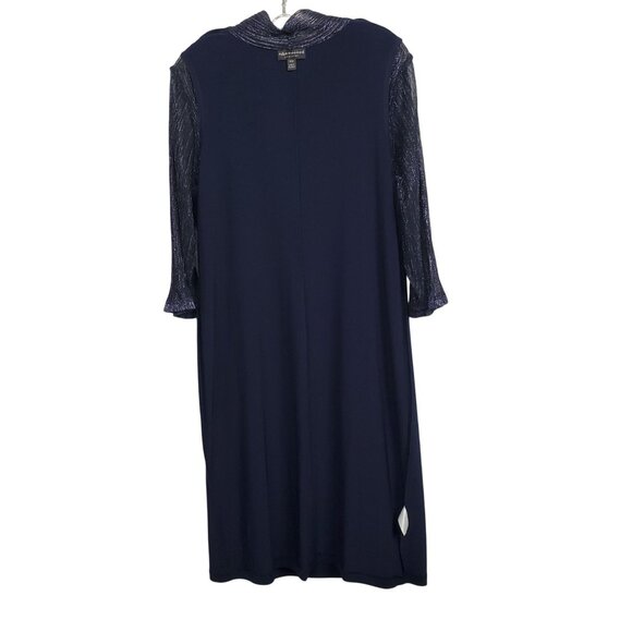 Connected Apparel Plus 14W Dress Jacket 1 Piece Metallic Evening Plus Dressy - Picture 14 of 14